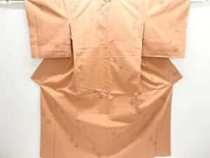 未使用品　果実模様織り出し手織り節紬着物